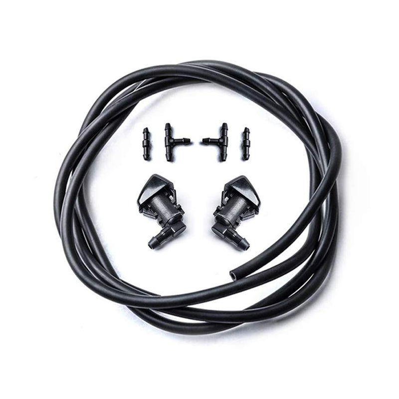 Apeixoto Front Windshielf Washer Nozzle Compatible with Hose Kits for 2008-2012 Liberty 2006-2010 Commander 2007-2011 Dodge Nitro Spray Replacement 55157319AA, 4806312AA - Image 1